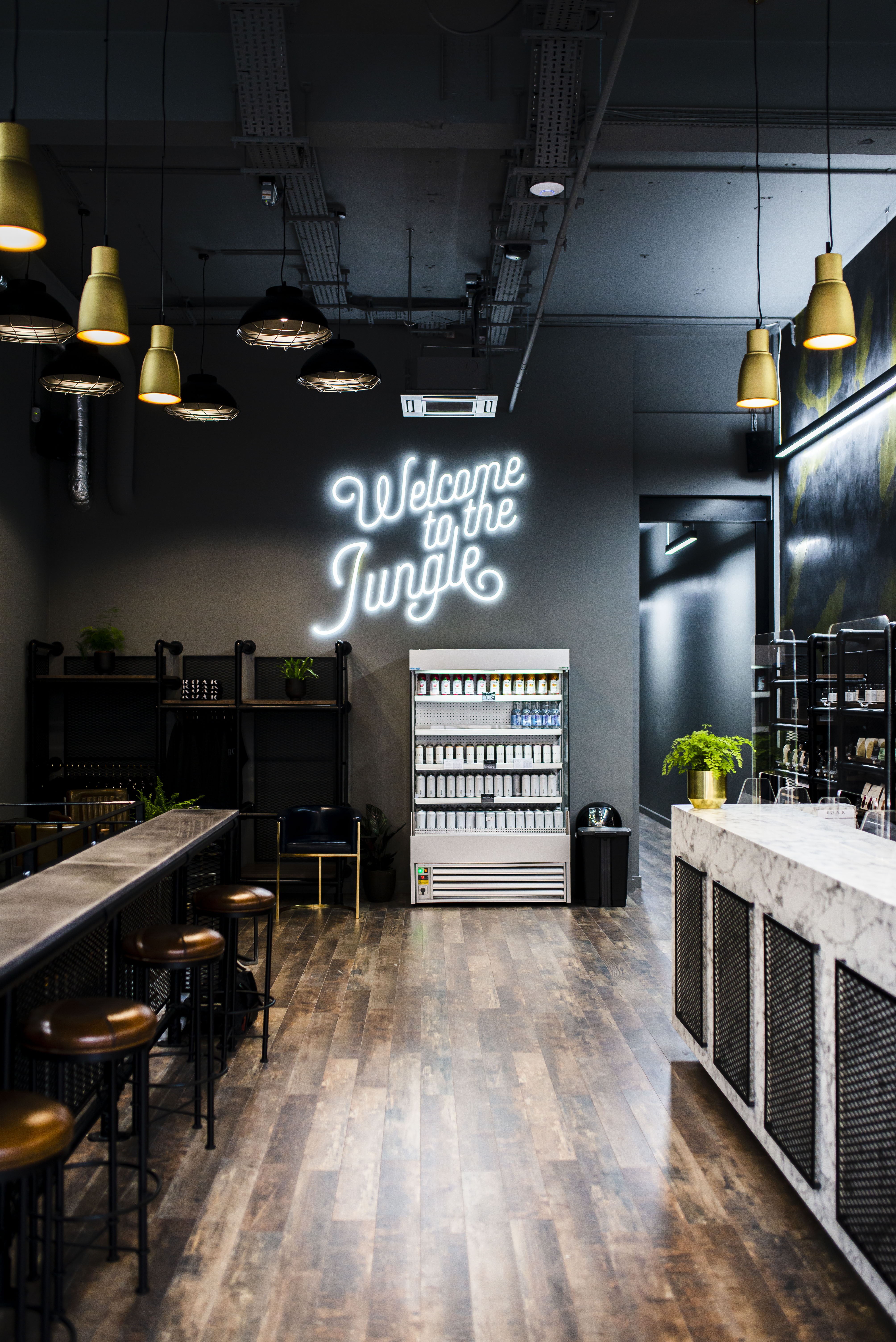 The ROAR Fitness lounge and juice bar at the Kensington clinic
