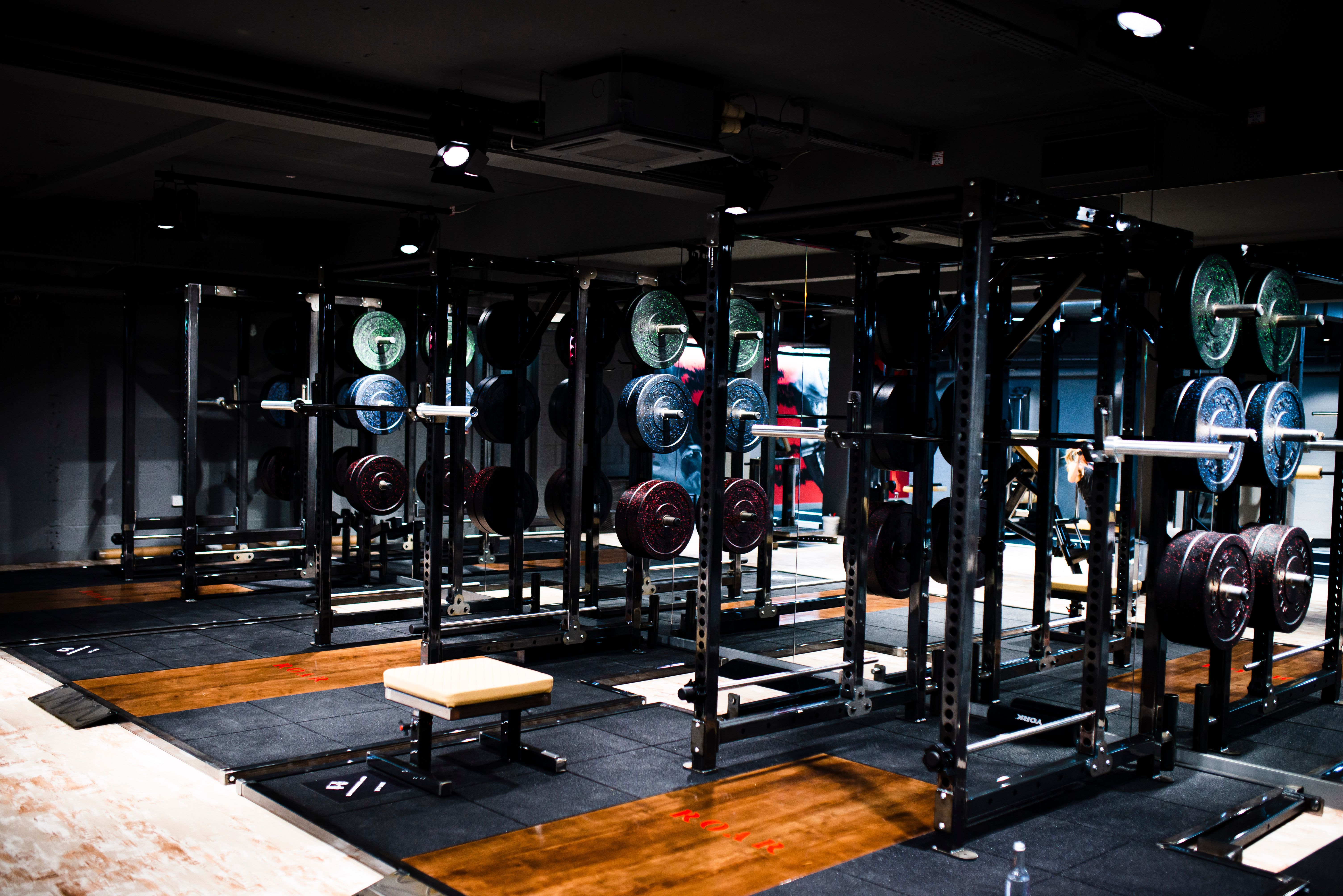 Strength and conditioning racks at ROAR Fitness Kensington